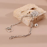 Silver Smiley Ball Bracelet for Women Creative INS Personality Birthday Jewelry