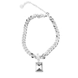 Thick Chain Bracelets for Women Vintage Punk Zircon Jewelry