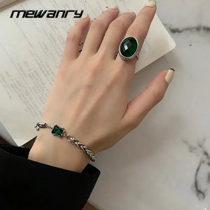 Vintage Green Zircon Party Bracelet for Women