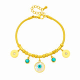 316 Stainless Steel Round Eyes Pendant Bracelet Women Jewelry Gift