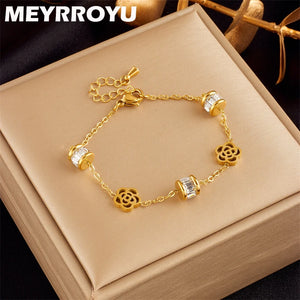 316 Stainless Zircon Pendant Bracelet for Women