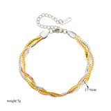 316 Stainless Steel Weaving Bracelet for Women, Elegant Jewelry