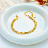 316 Stainless Steel Weaving Bracelet for Women, Elegant Jewelry