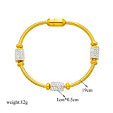 316 Stainless Steel Zircon Pendant Bracelet Women Jewelry Bijoux