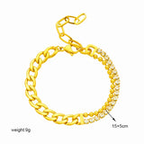 316 Stainless Steel Zircon Bracelet For Women Jewelry Gift Accessories