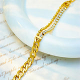 316 Stainless Steel Zircon Bracelet For Women Jewelry Gift Accessories