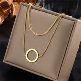 316L Stainless Steel Turquoise Snake Chain Necklace Women