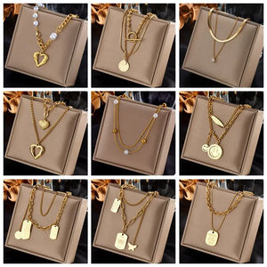316L Stainless Steel Turquoise Snake Chain Necklace Women