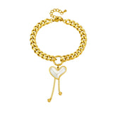 316L Stainless Steel Heart Bracelet For Women Girls Gift