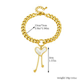 316L Stainless Steel Heart Bracelet For Women Girls Gift