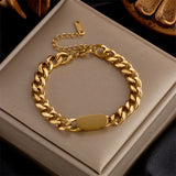 316L Stainless Steel Butterfly Heart Charm Bracelet for Women Girls