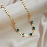 316L Stainless Steel Water Drop CZ Necklaces Women Party Gift