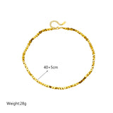 316L Stainless Steel Minimalist Metal Texture Women Collar Choker Necklace
