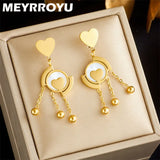 316 Stainless Steel Green Stone Rhinestone Pendant Necklace For Women