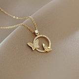 Stainless Steel Heart Pendant Necklace with Imitated Pearl Beads