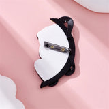 Panda Bamboo Brooch Acrylic Material Sweet Funny Birthday Gift