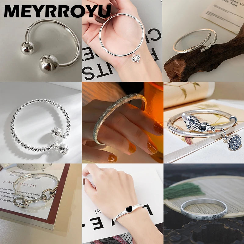 Vintage Style Round Bangle Bracelet for Women | Party Wedding Gift