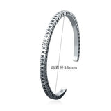 Silver Bohemian Style Round Pattern Bangle For Women