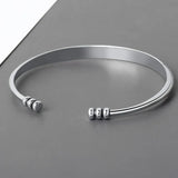 Silver Fish Opening Bangle Retro Triangle Shape Jewelry
