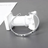 Silver Fish Opening Bangle Retro Triangle Shape Jewelry