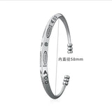 Silver Fish Opening Bangle Retro Triangle Shape Jewelry