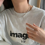 Silver Pearl Clavicle Chain Necklace For Women