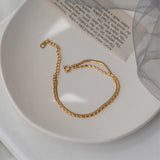 Double Layer Snake Bone Charm Bracelets for Women