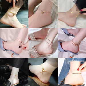 Stainless Steel Chain Anklets For Women Geometric Anklets