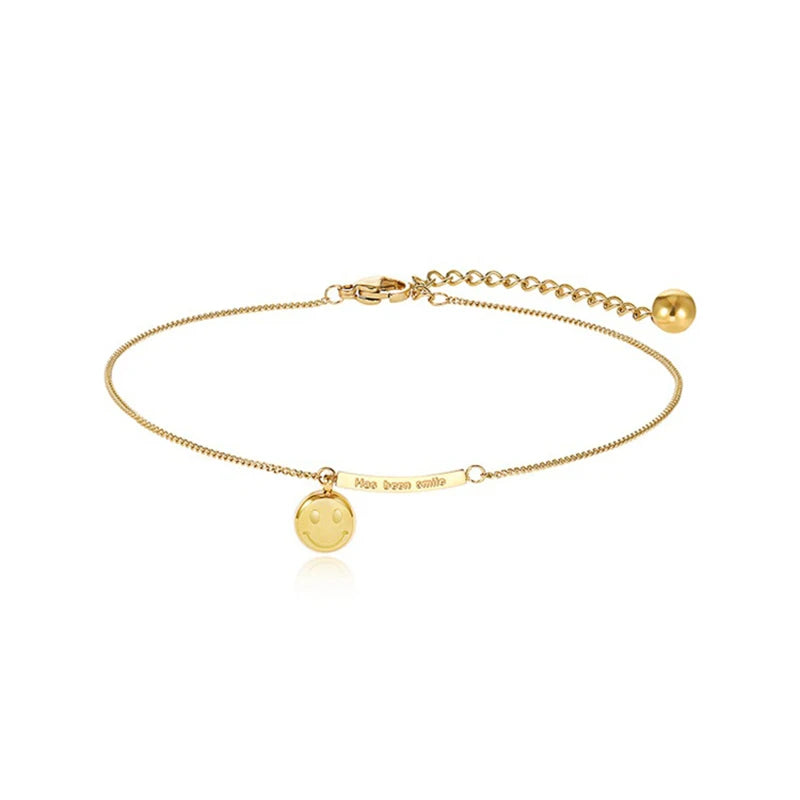 Stainless Steel Smile Anklet Joker Arc Anklets For Women Jewelry