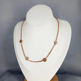 Stainless Steel Three Crying Smile Face Necklace For Female