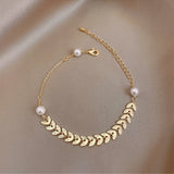 Stainless Steel Two Layer Bead Belt Buckle Bracelet For Women