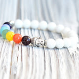 7 Chakra Buddha Bracelet Shell Beads Yoga Prayer Stretch Bracelet