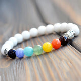 7 Chakra Buddha Bracelet Shell Beads Yoga Prayer Stretch Bracelet