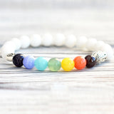 7 Chakra Buddha Bracelet Shell Beads Yoga Prayer Stretch Bracelet