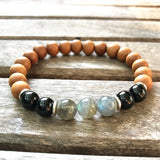 Tourmaline Sandalwood Bracelet Labradorite Yoga Bracelet