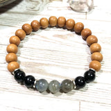Tourmaline Sandalwood Bracelet Labradorite Yoga Bracelet
