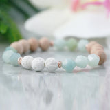 Amazonite Essential Oil Diffuser Bracelet - Aqua Gemstone Jewelry
