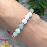 Amazonite Essential Oil Diffuser Bracelet - Aqua Gemstone Jewelry