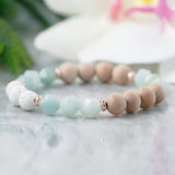 Amazonite Essential Oil Diffuser Bracelet - Aqua Gemstone Jewelry