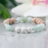 Amazonite Essential Oil Diffuser Bracelet - Aqua Gemstone Jewelry