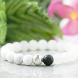 Anxiety Relief Diffuser Bracelet Set Howlite Bracelet Boho Style Calming Jewelry