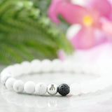Anxiety Relief Diffuser Bracelet Set Howlite Bracelet Boho Style Calming Jewelry