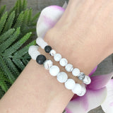 Anxiety Relief Diffuser Bracelet Set Howlite Bracelet Boho Style Calming Jewelry
