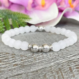 Matte Jade Bracelet Healing Crystals Gemstone Bracelet for Women