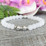 Matte Jade Bracelet Healing Crystals Gemstone Bracelet for Women