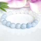 Aquamarine Jade Crystal Bracelet for Stress Relief