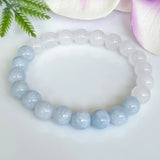Aquamarine Jade Crystal Bracelet for Stress Relief