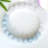 Aquamarine Jade Crystal Bracelet for Stress Relief