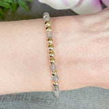 Labradorite Beaded Bracelet Morse Code Personalized Gift