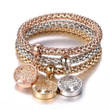 MGFam Tree of Life Charms Popcorn Bracelet For Women Crystal Jewelry